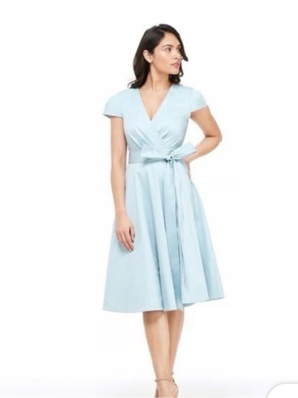 NWT Gal Meets Glam tie waist fit and flare dress in Sea Breeze- Size 8 - Picture 2 of 6